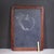 ABOUT Antique double sided black slate students' chalkboard framed in walnut. The frame has faint student's inscribed...