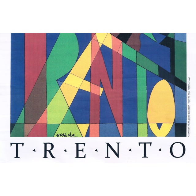 Contemporary 1991 Italian Tourism Poster, Trento (Northern Italy) For Sale - Image 3 of 4
