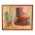 Tage Hedqvist 1943 Swedish Interior Scene Oil Painting For Sale