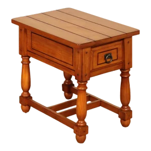 Early 21st Century English Traditional Style Pine One-Drawer Side Table or Nightstand