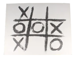 James Spencer Russell Signed Graphite Tic-Tac-Toe Drawing