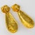 Sonia Rykiel Gilded Floral Dangle Clip Earrings with Palmtree Design For Sale In Atlanta - Image 6 of 9