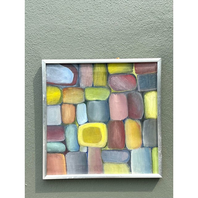 Late 20th Century Vintage Original Abstract Oil on Board For Sale - Image 5 of 12