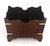 Large Chippendale Campaign Style Mahogany Brass Magazine Rack c1970s MINT