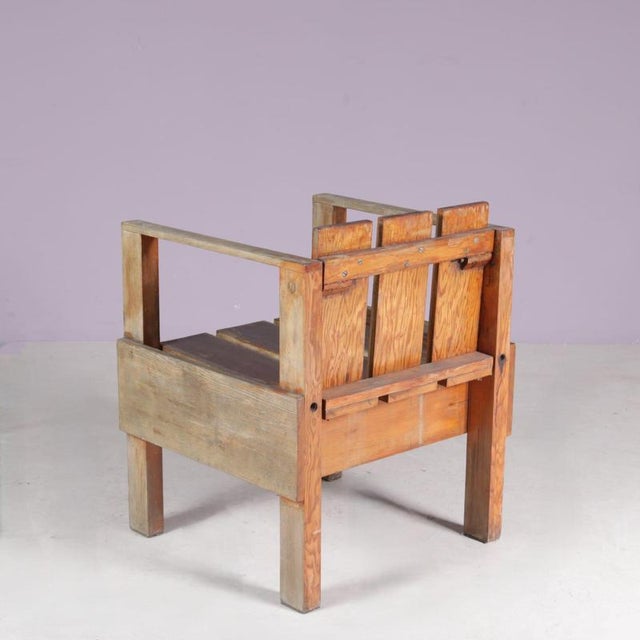 Teak Side Chair in the style of Rietveld, Netherlands, 1960s For Sale - Image 13 of 13