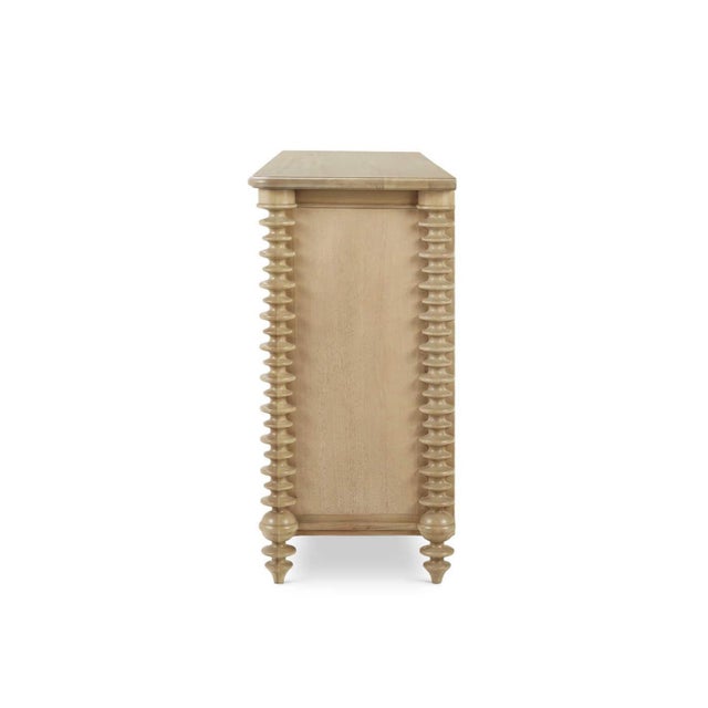 Wood Spool-Turned Light Wood Dresser For Sale - Image 7 of 11