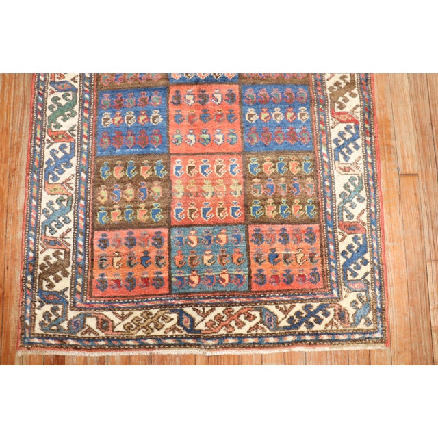 Antique Garden Box Persian Bakhtiari Scatter Rug - 3'3" x 4'10" For Sale - Image 4 of 9