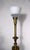 Metal Complete Stiffel Brass Torchiere With Original Waffle Weave Diffuser, Original Drum Shade and Finial For Sale - Image 7 of 13