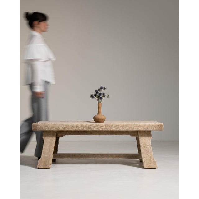 1970s Oak Coffee Table For Sale In Greensboro - Image 6 of 9