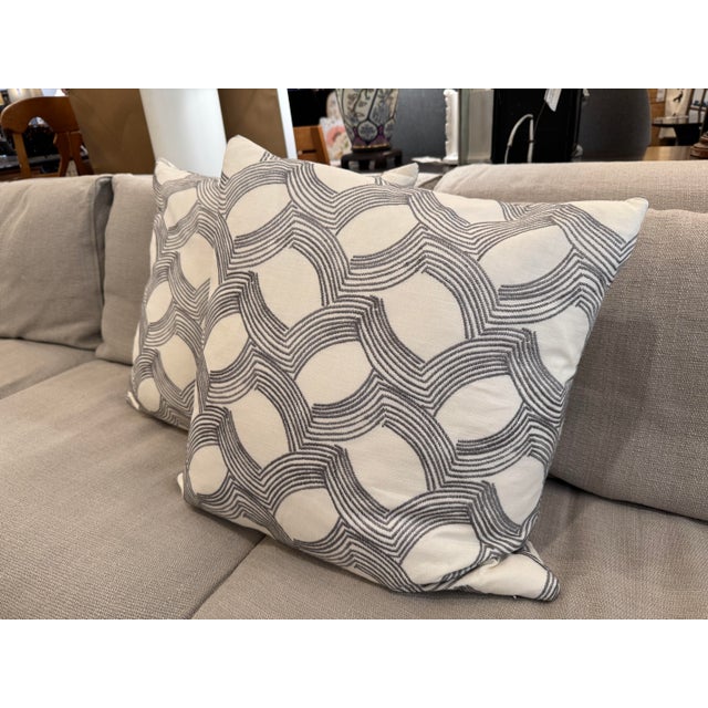 Contemporary Thom Filicia Home for Eastern Accents Veer Throw Pillows, Pair For Sale - Image 3 of 12