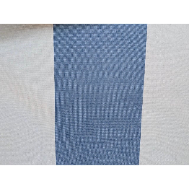 Ralph Lauren Vintage Ralph Lauren Home Oxford Stripe Cotton Upholstery Fabric- 8.8 Yards For Sale - Image 4 of 5