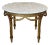 Late 19th Century French Louis XVI Style Belle Époque Oval Giltwood Carved Marble-Top Center Table For Sale