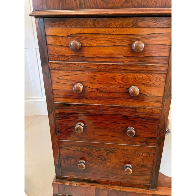 Antique Victorian Rosewood Freestanding Davenport For Sale - Image 14 of 18