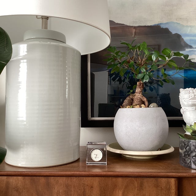 Contemporary Simon Pearce Woodbury Square Glass Cube Clock For Sale - Image 3 of 6