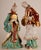 Vintage Italian Ceramic Sculptures Chinoiserie Glazed Terracotta Figures - A Pair For Sale - Image 6 of 15