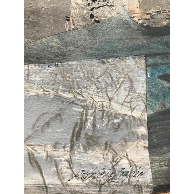 "Silver Paradigm 2" Patricia Zippin 1980s Acrylic Abstract Painting For Sale - Image 4 of 8