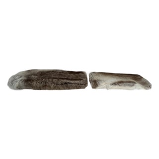 Cb2 Reindeer Hide Acrylic Benches - Pair For Sale