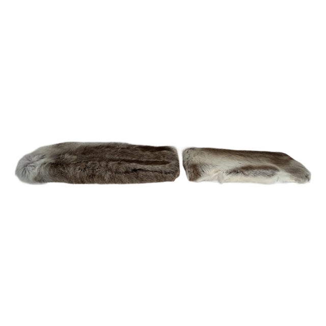 Cb2 Reindeer Hide Acrylic Benches - Pair For Sale