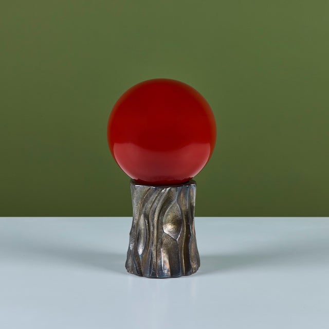 Robert Kuo Red Tree Trunk Sculpture For Sale - Image 11 of 12