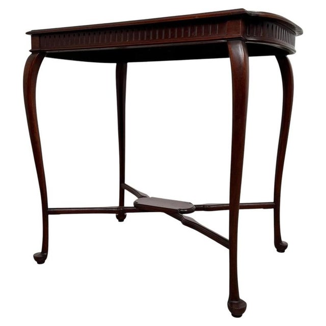 Brown Early 20th Century English Mahogany Side Table For Sale - Image 8 of 10