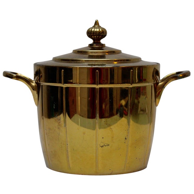 Brass Ice Bucket with Glass Liner Chairish