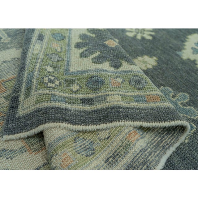 Black Turkish Oushak Rug 9'2" x 12'10" #19222 For Sale - Image 8 of 8
