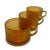 Glass Iittala Kastehelmi Amber Glass Coffee Cups Set of 3 | Oiva Toikka Scandinavian Design For Sale - Image 7 of 11