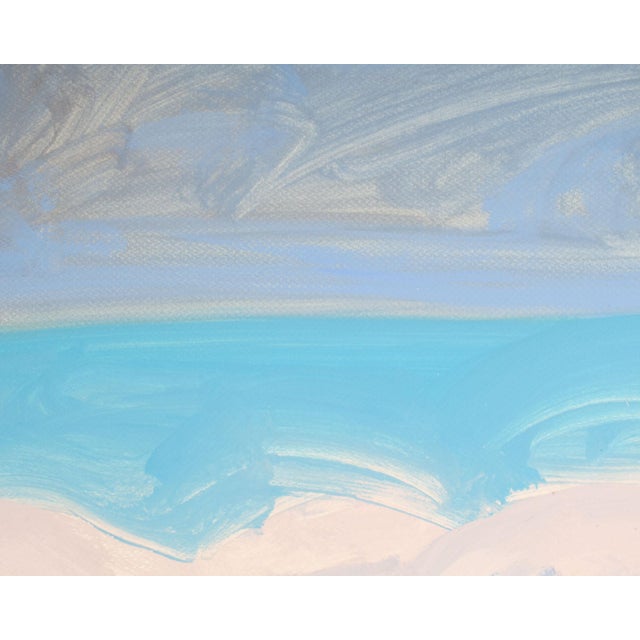 1980s “Hatteras Sands” Acrylic on Paper Landscape Painting by Harry Hilson For Sale - Image 4 of 8