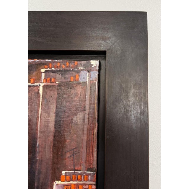 “Tuiles Et Zinc” by Philippe Vermeulen “Fifax” Original Oil on Canvas For Sale - Image 13 of 15