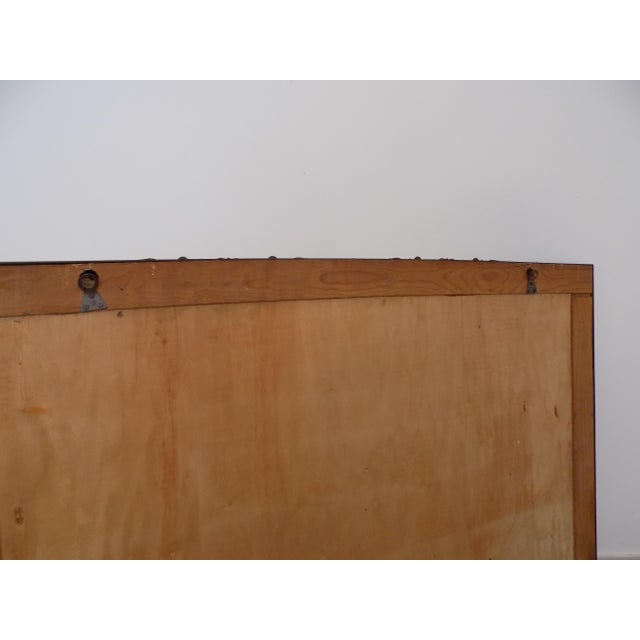 1950s Rectangular Shaped Brass Mirror with Decorative Elements, 1950s For Sale - Image 5 of 9