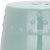 The classic barrel shape and pierced design of the Modern Garden Stool is updated with crisp light aqua glaze on expertly...