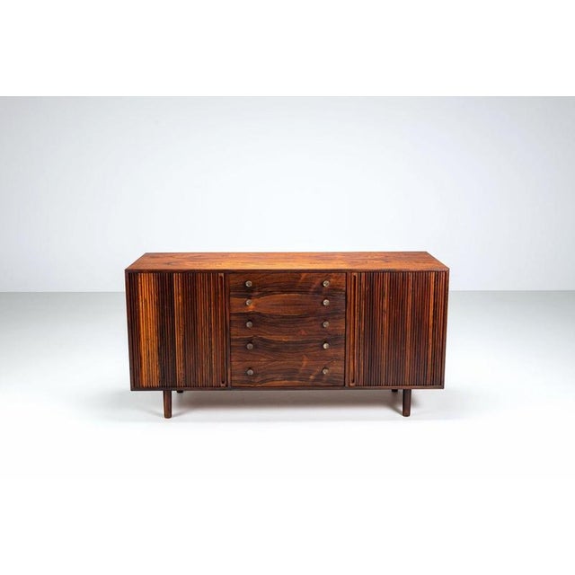 Scandinavian Sideboard in Rosewood with Tambour Doors, Denmark, 1960 For Sale - Image 6 of 18