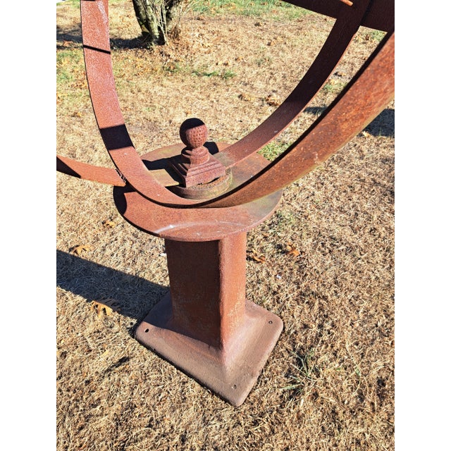 Brown Large Iron Garden Armillary For Sale - Image 8 of 8