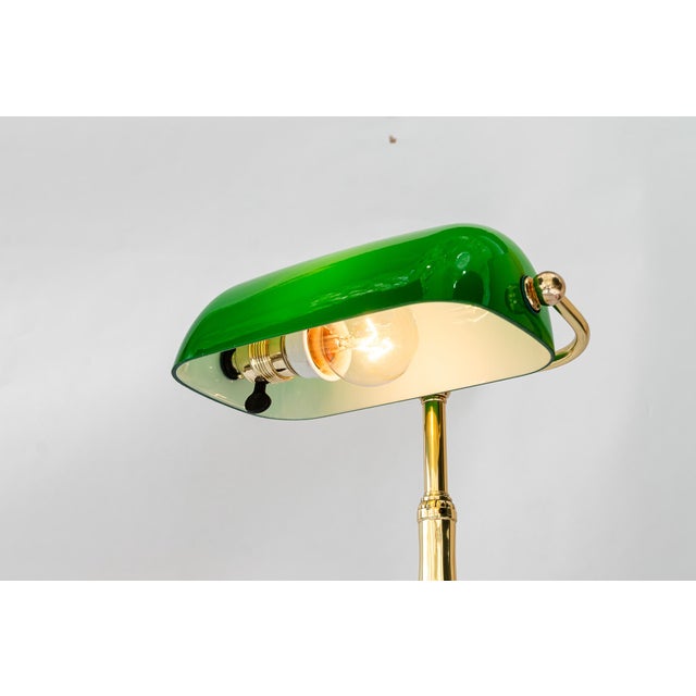 Banker Table Lamp with Glass Shade, Vienna, 1920s For Sale - Image 18 of 18