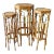Boho Chic Hexagonal Tortoise Shell Bamboo Nesting Pedestals For Sale
