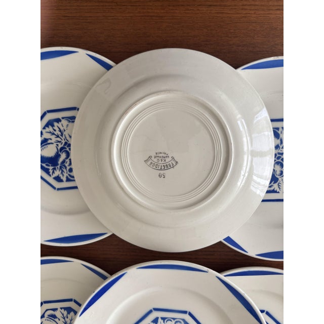 Fructidor Pattern Dinner Plates in Earthenware from KG Lunéville, 1950s, Set of 6 For Sale - Image 6 of 8