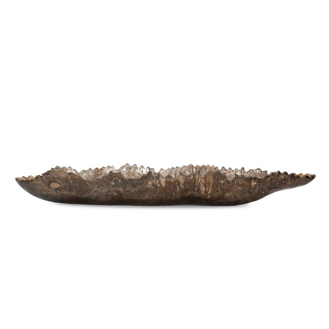 2020s Golden Ore Organic Shaped Oblong Bowl For Sale - Image 5 of 11