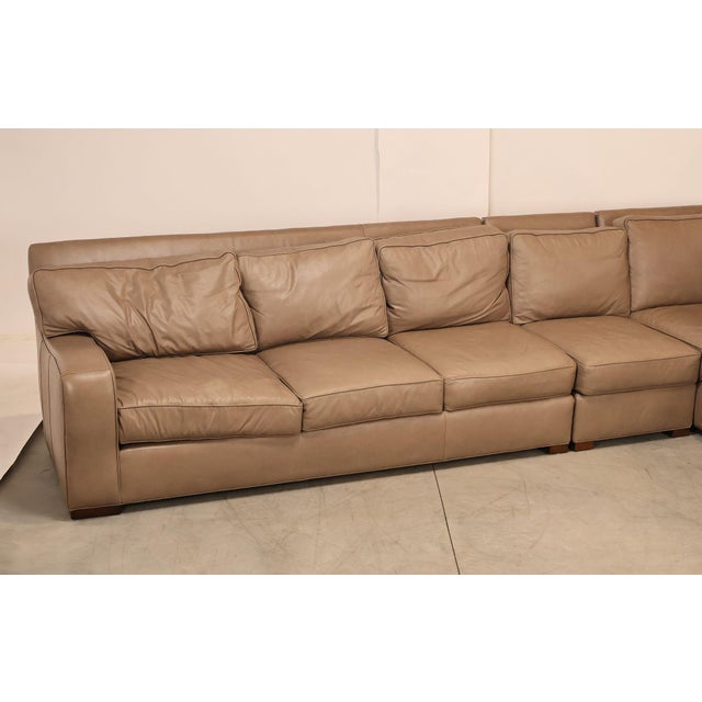 Century Furniture Leather Sectional Sofa For Sale - Image 11 of 18