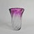 This vase is made of thick glass and features spiral ribs. The purple glass transitions into clear glass from top to...