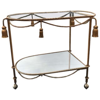 Hollywood Regency Italian Bar Cart For Sale