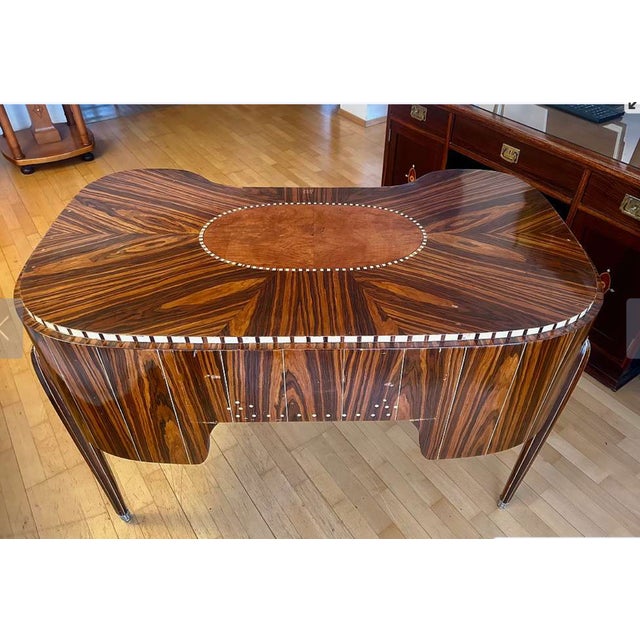 Art Deco Style Desk in Walnut For Sale - Image 9 of 11