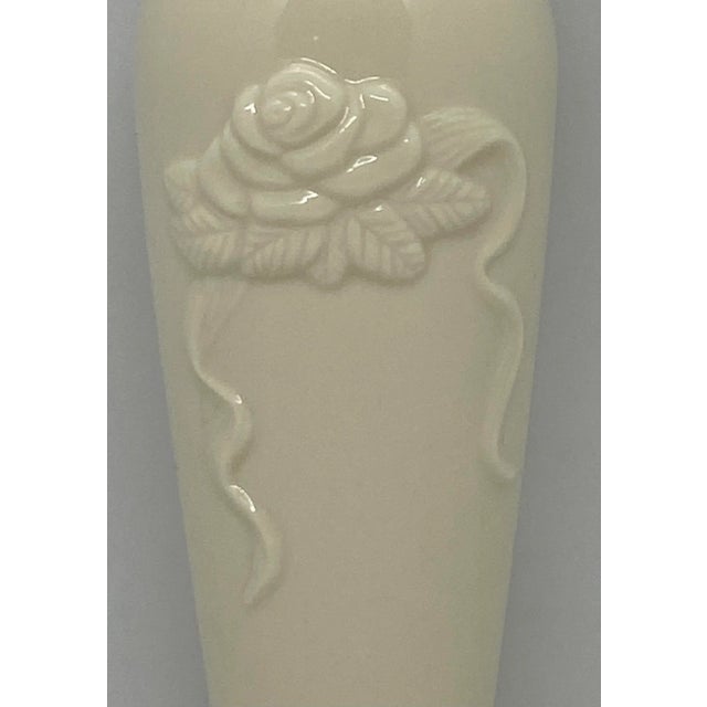 Vintage 1980’s Lenox Rosebud Collection Rose Bloom” Cream Porcelain Bud Vase For Sale In Washington DC - Image 6 of 13