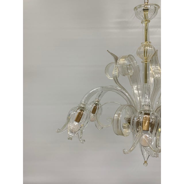 Murano Glass Tube Chandelier attributed to the Seguso Company, 1970s For Sale - Image 3 of 6