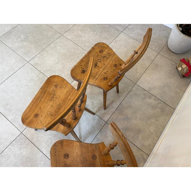 Farmhouse Spindle Chairs, Set of 3 For Sale - Image 5 of 13