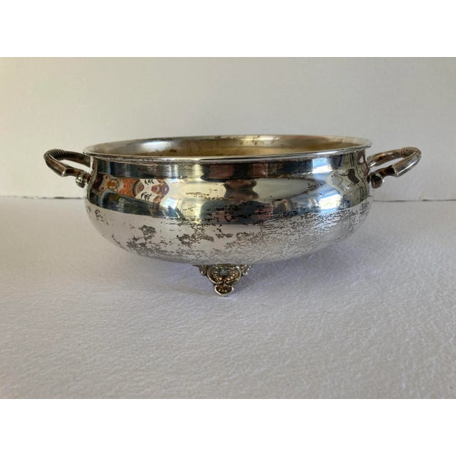 Vintage 1960s Crosby Footed Serving Silver Plate Bowl For Sale In New York - Image 6 of 6