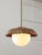 Mid-Century Modern Mid-Century Italian Copper and Opaline Pendant Lamp For Sale - Image 3 of 18