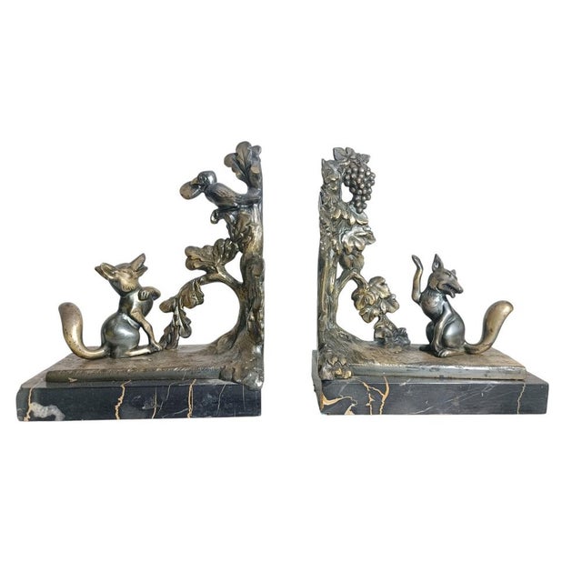 Sculptural Bookends by Benjamin Rabier, 1920s-1940s, Set of 2 For Sale - Image 6 of 7