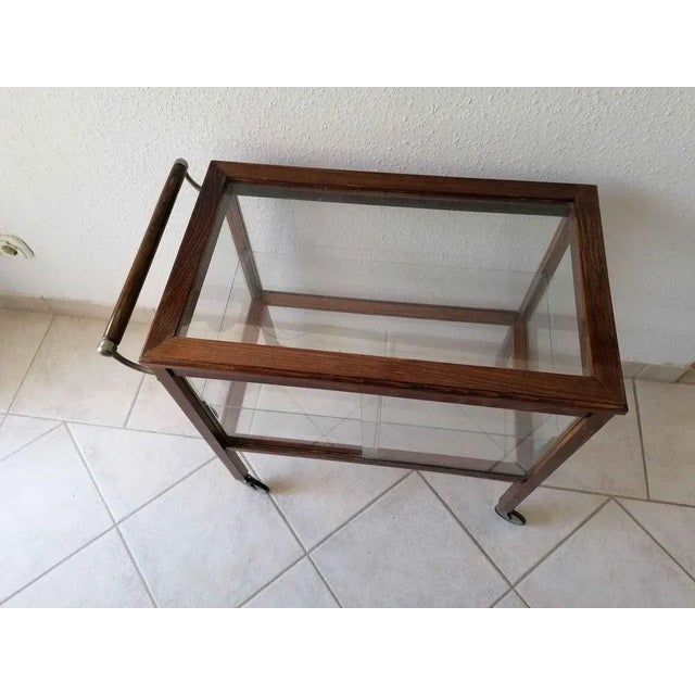 Mid-Century Modern Hungarian Art Deco Bar Cart, 1950s For Sale - Image 3 of 7