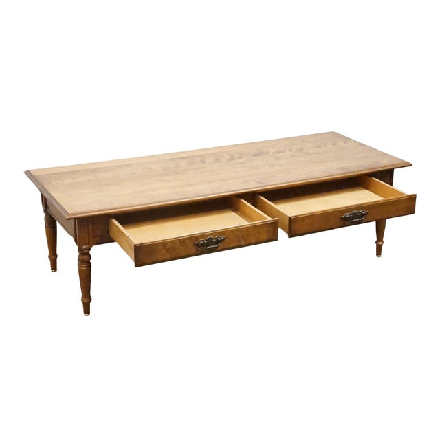 Ethan Allen Classic Manor Solid Maple 56" Accent Coffee Table 15-8420 For Sale - Image 9 of 14