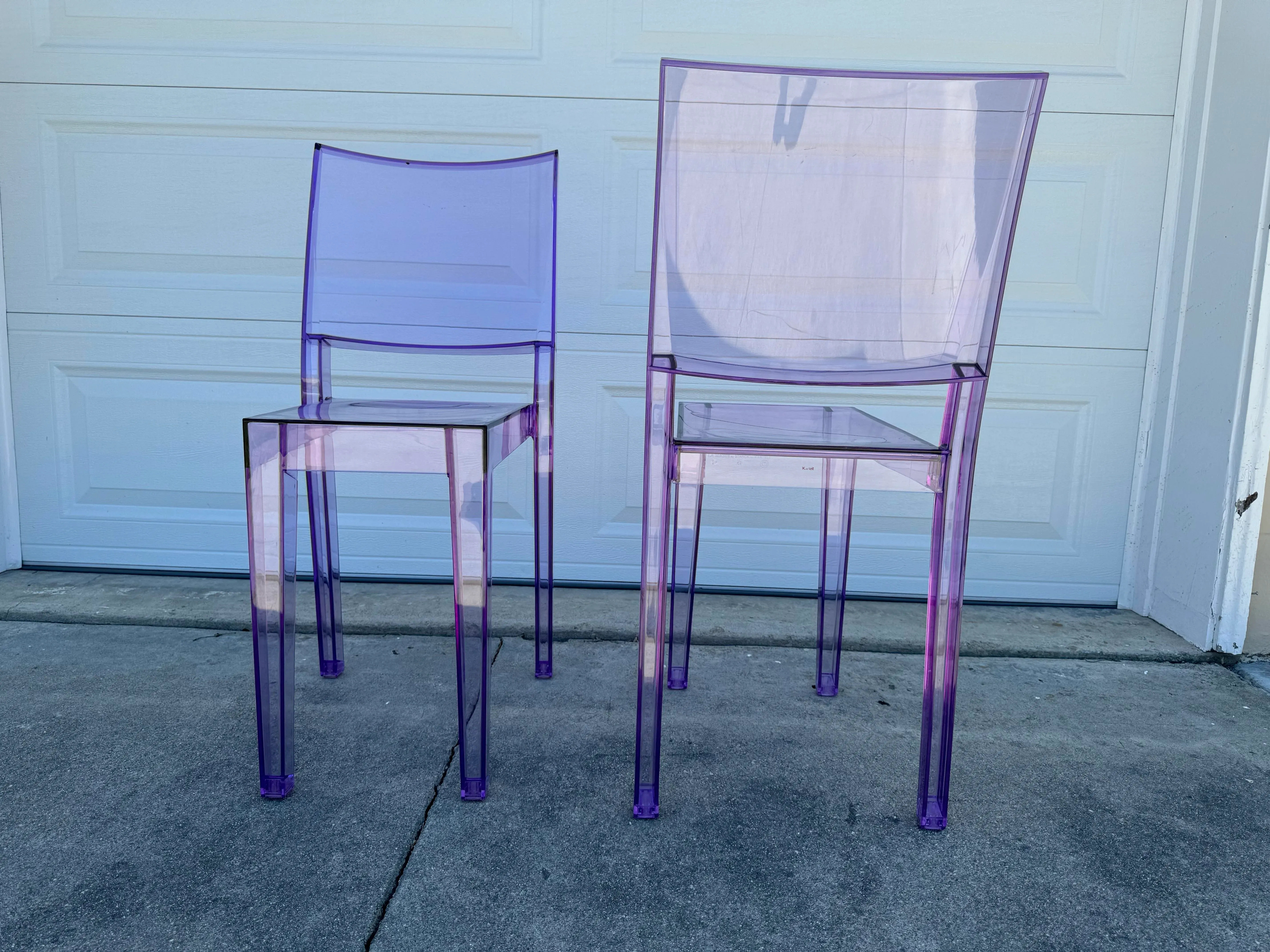 Philippe Starck for Kartell, Purple La Marie Chairs - a Pair
